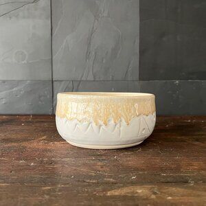 Drippy Contemporary Ceramic Ornamented Bowl